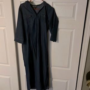 large Blue long jean  shirt jacket by J. Gee